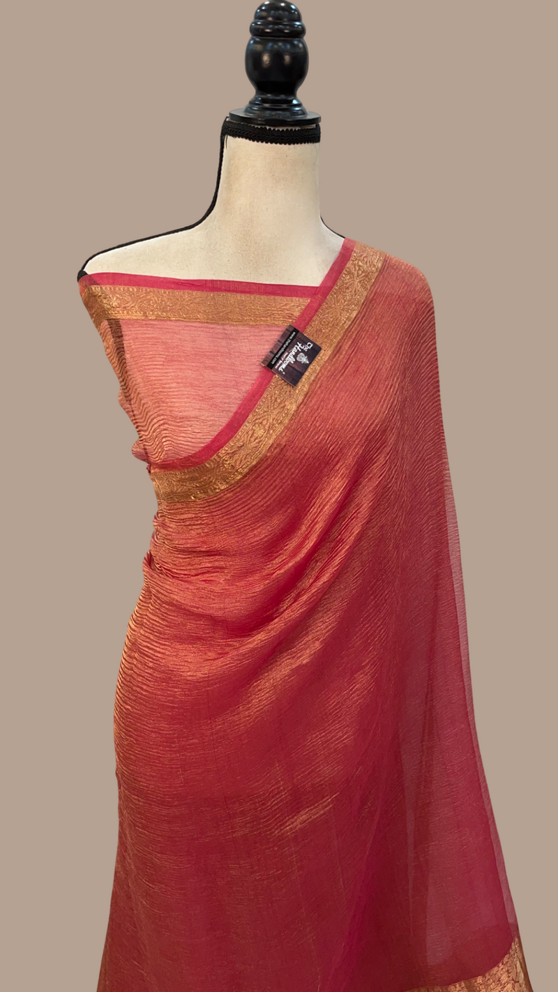 Pure Kora Tissue Handloom Banarasi Saree - The Handlooms