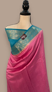 Pink Pure Chiniya Silk Handloom Banarasi Saree - The Handlooms