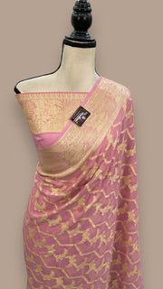 Pure Chiffon Khaddi Banarasi Saree - The Handlooms
