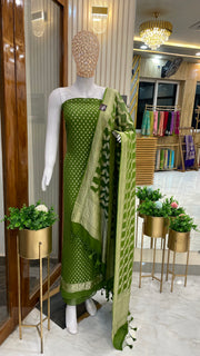 Khaddi Georgette Handlooms Banarasi Dress material - The Handlooms