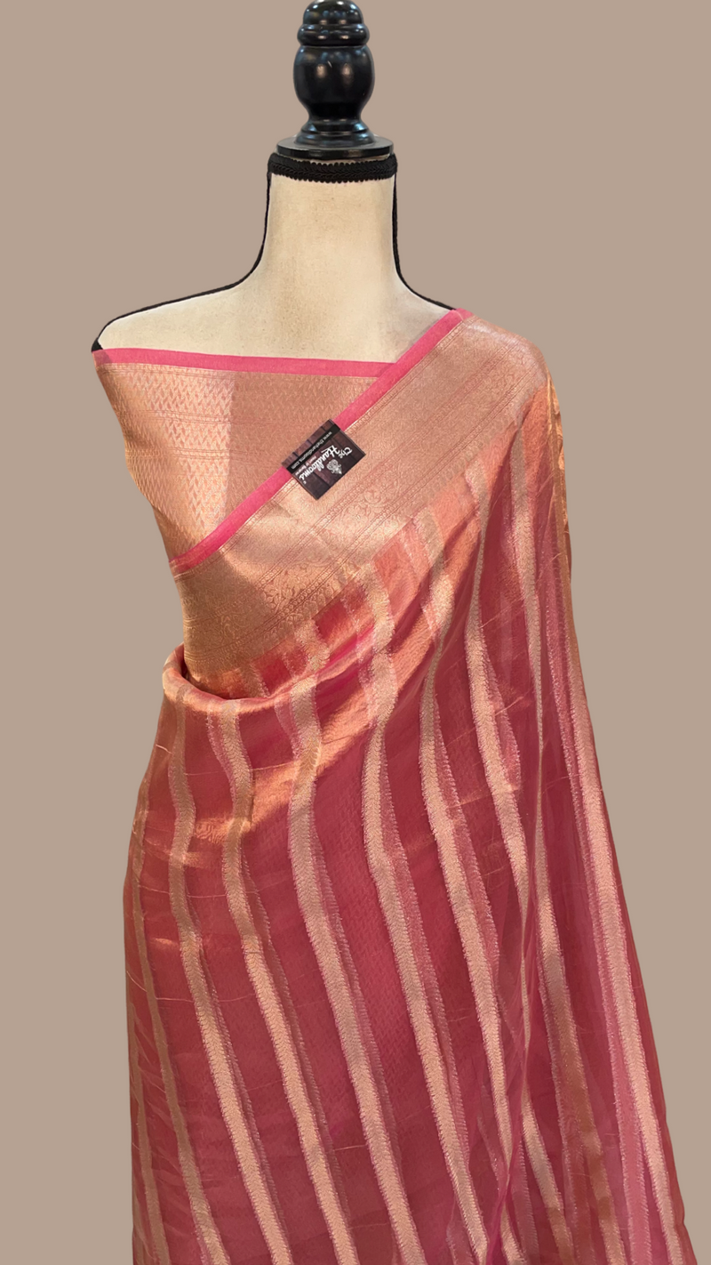 Pure Kora Tissue Handloom Banarasi Saree - The Handlooms