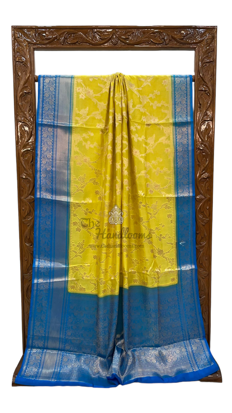 Pure Mango Silk Banarasi Handloom Saree - The Handlooms