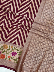 Pure Chiffon Khaddi Banarasi Saree - The Handlooms