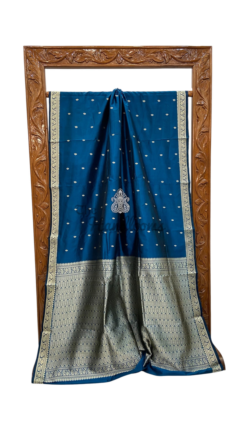 Pure Katan Silk Reshmi Zari Banarasi Handloom Saree