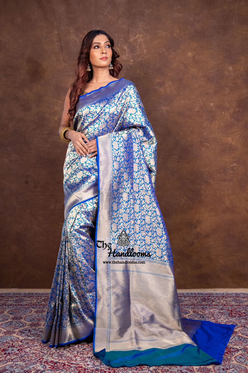 Pure Katan Silk Banarasi Handloom Saree - Tanchui Brocade - The Handlooms