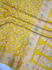 Pure Chiffon Khaddi Banarasi Saree - The Handlooms