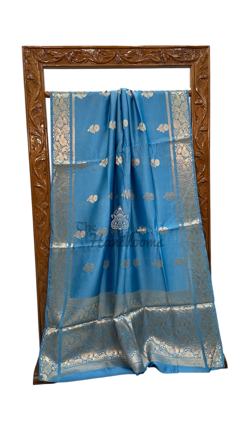 Pure Mango Silk Banarasi Handloom Saree - The Handlooms