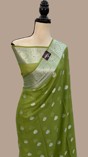 Pure Chiffon Khaddi Banarasi Saree - The Handlooms