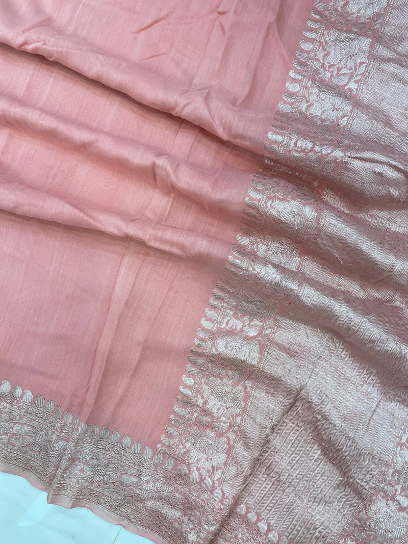 Moonga Georgette Handloom Banarasi Saree - The Handlooms