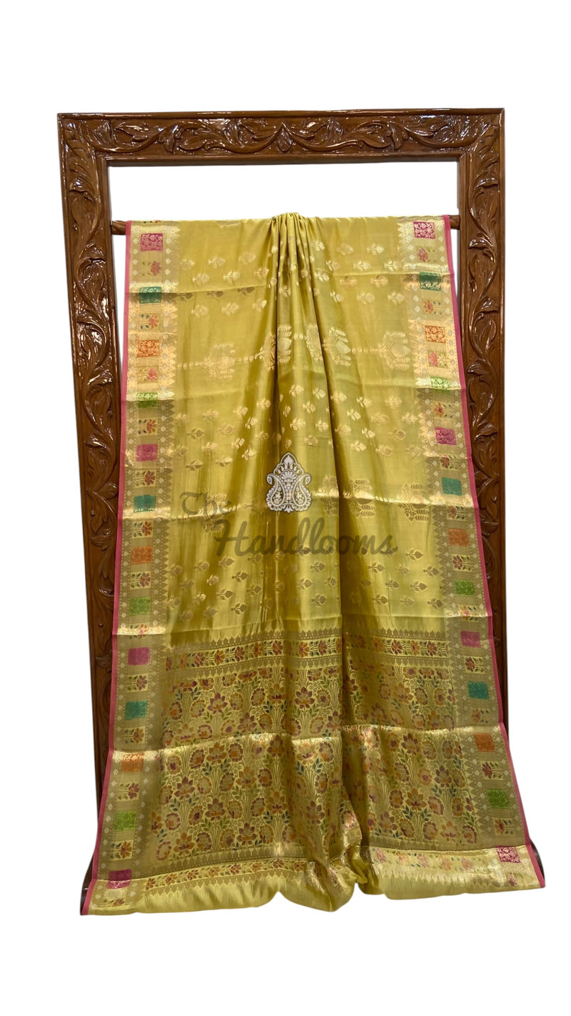 Pure Mango Silk Banarasi Handloom Saree