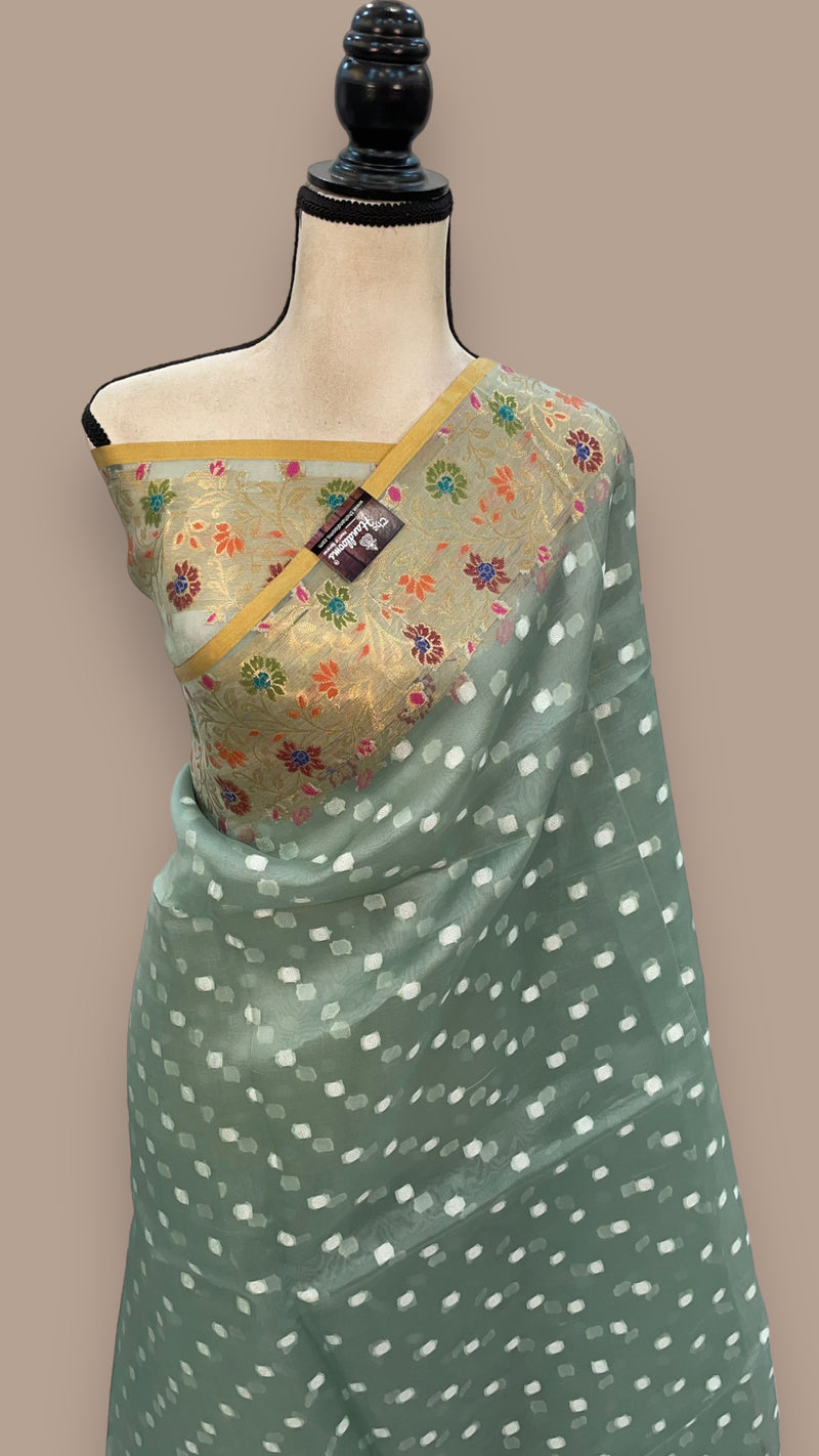 Pure Kora Handloom Banarasi Saree - The Handlooms