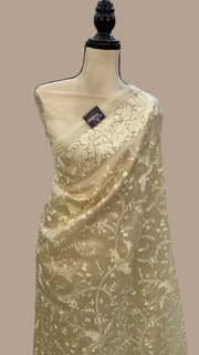 Pure Organza Chikankari Handloom Banarasi Saree - The Handlooms