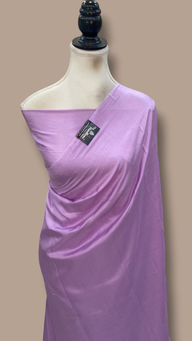 Pure Katan Silk Handloom Banarasi Saree-Plain