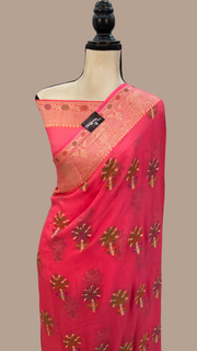 Pure Chiffon Khaddi Banarasi Saree - The Handlooms