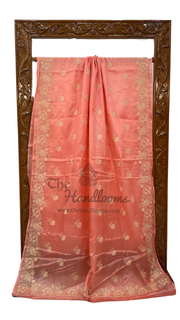 Tussar Silk Handloom Banarasi Saree With Chikankari - The Handlooms
