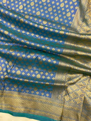 Pure Katan Silk Banarasi Handloom Saree - All Over Jaal Work - The Handlooms