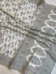 Pure Butter Crepe Banarasi Saree - The Handlooms