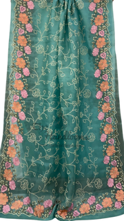 Pure Organza Chikankari Handloom Banarasi Saree - The Handlooms