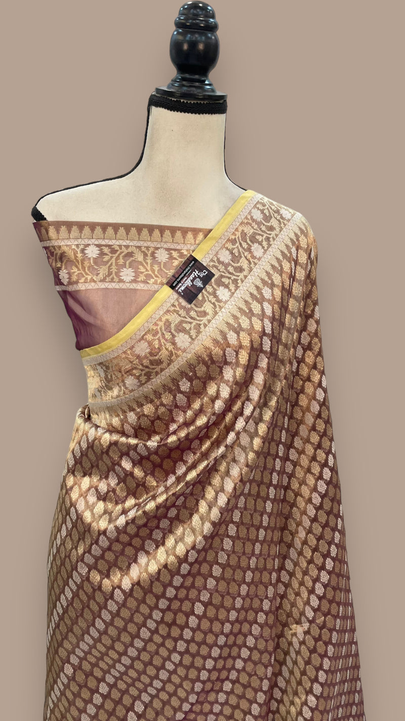 Pure Tissue Reshmi zari Banarasi Saree - The Handlooms