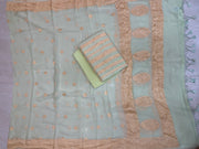 Pure Khaddi Georgette Banarasi Dress material - The Handlooms