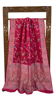 Tussar Georgette Handloom Banarasi Saree - The Handlooms