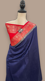 Pure Chiniya Silk Khaddi Handloom Banarasi Saree - The Handlooms