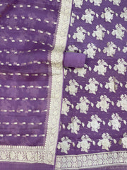 Khaddi Georgette Banarasi Dress material - The Handlooms