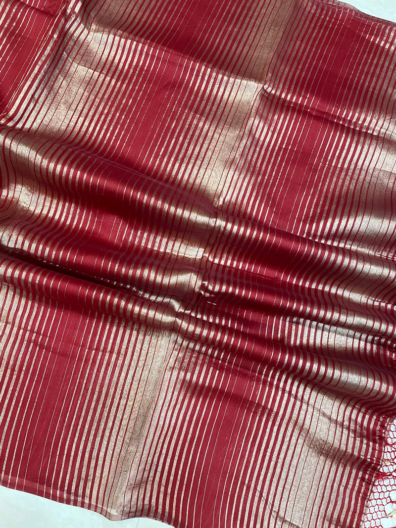 Pure tissue Chanderi Handloom Banarasi Saree - The Handlooms