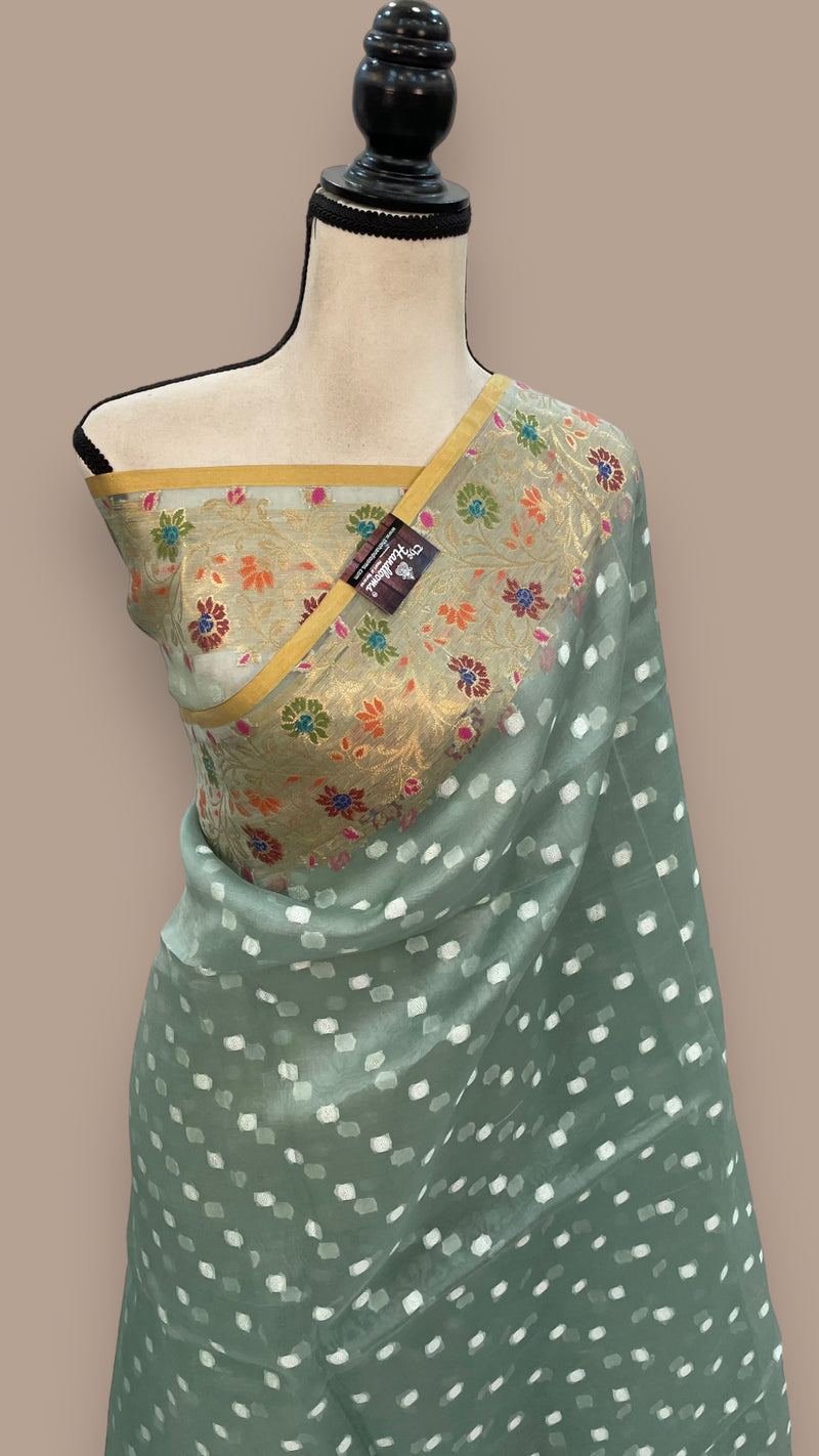 Pure Kora Handloom Banarasi Saree - The Handlooms