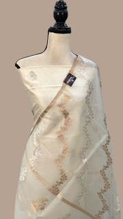 Pure Katan Silk Handlooms Banarasi Dress material With Organza Dupatta - The Handlooms