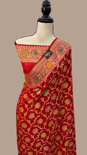 Pure Chiffon Khaddi Banarasi Saree - The Handlooms