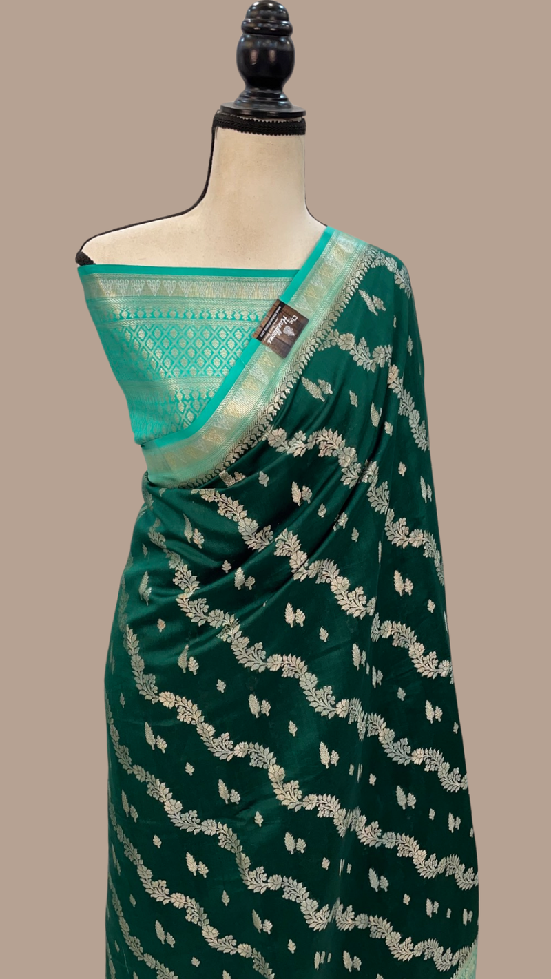 Pure Chiniya Silk Handloom Banarasi Saree - The Handlooms