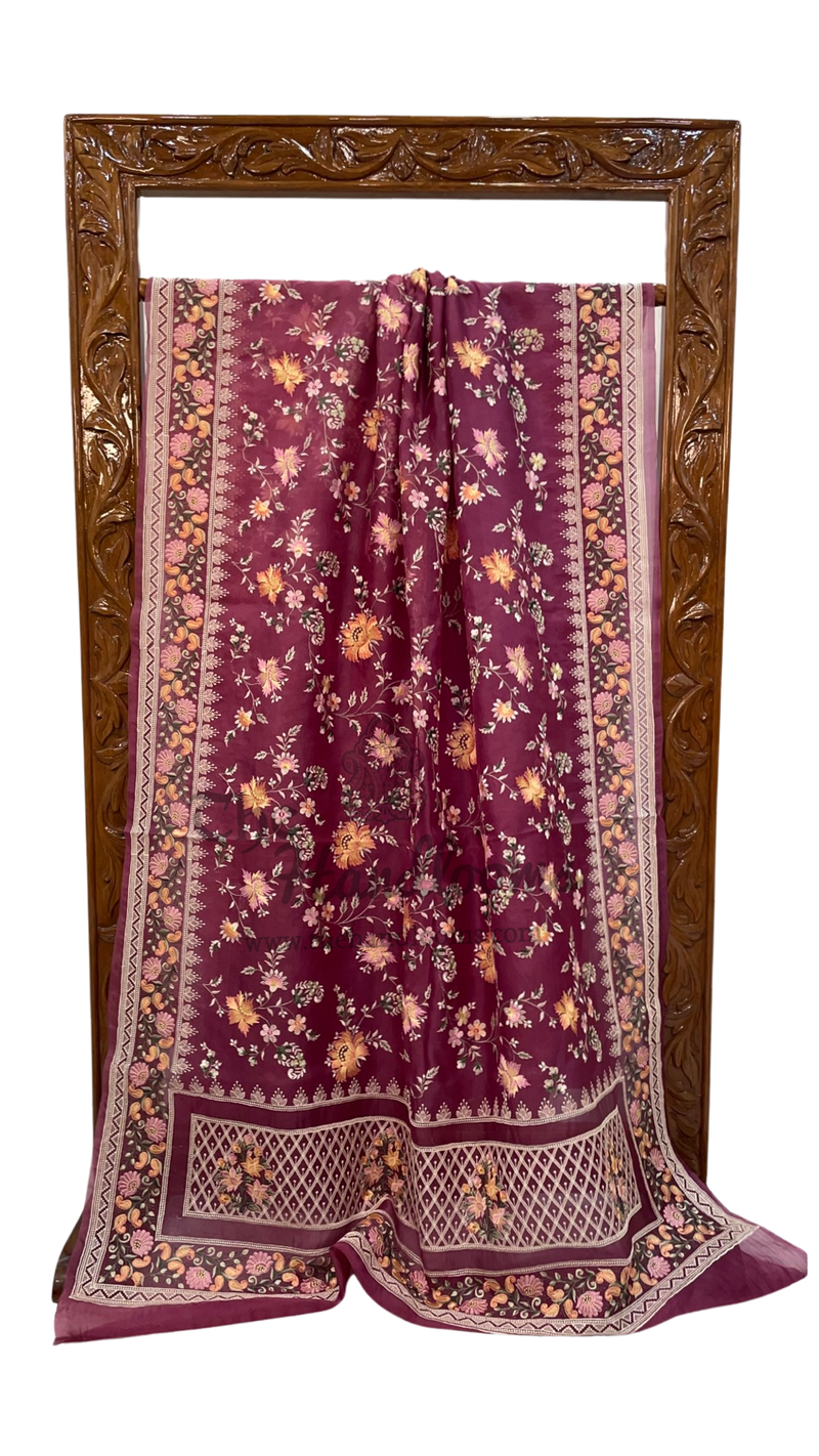 Organza Chikankari Handloom Banarasi Saree - The Handlooms