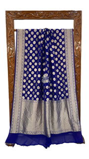 Khaddi Georgette Handloom Banarasi Saree - The Handlooms