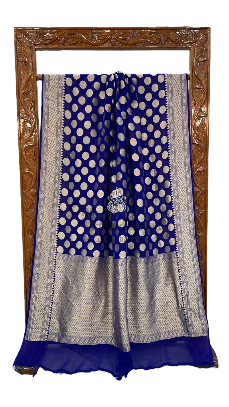Khaddi Georgette Handloom Banarasi Saree - The Handlooms