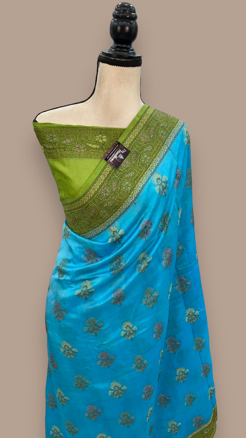 Pure Butter Crepe Banarasi Saree - The Handlooms