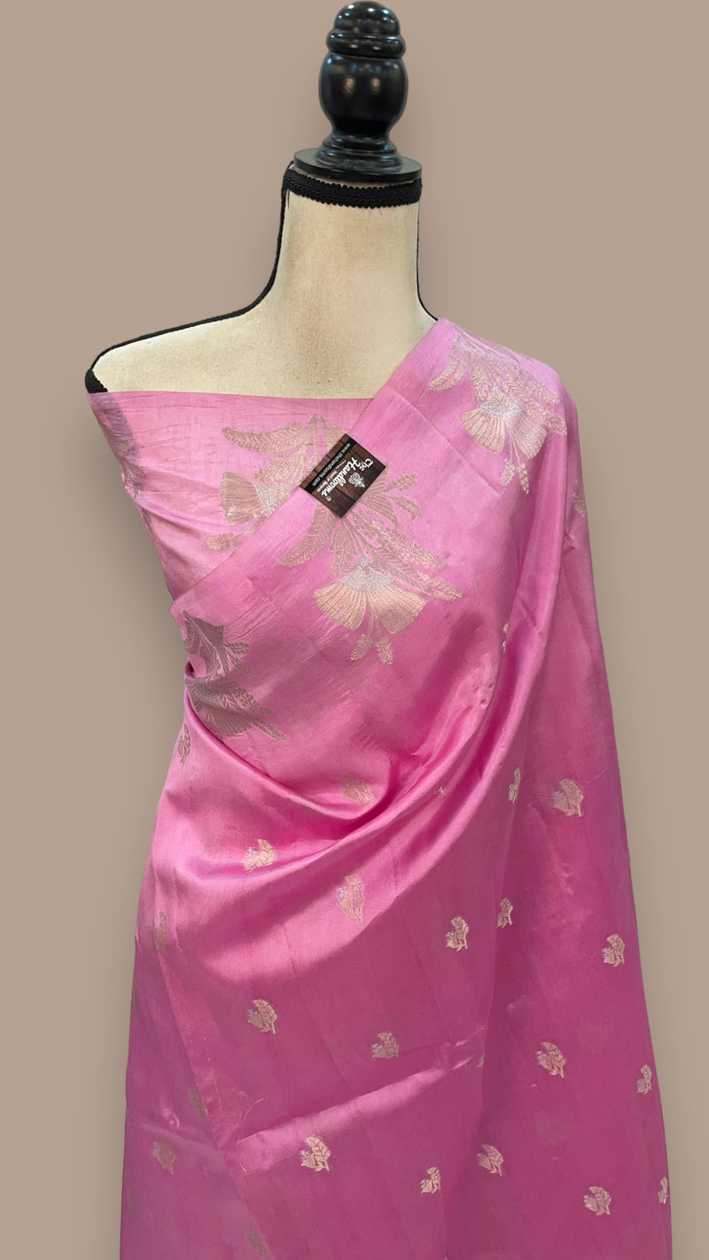 Pure Mango Silk Banarasi Handloom Saree - The Handlooms