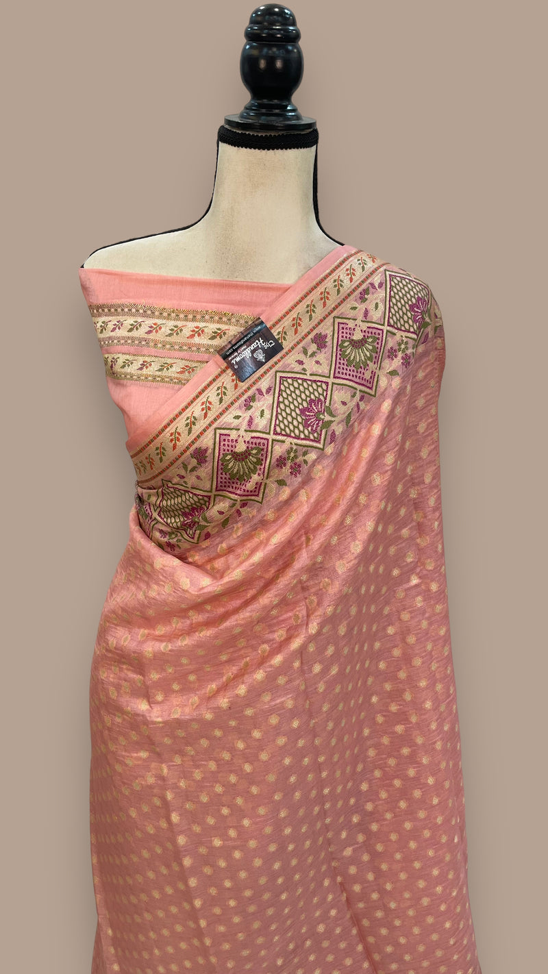 Pure Tussar Silk Handloom Banarasi Saree - The Handlooms