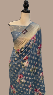 Pure Chiniya Silk Handloom Banarasi Saree - The Handlooms