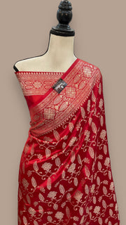 Pure Mango Silk Banarasi Handloom Saree - The Handlooms