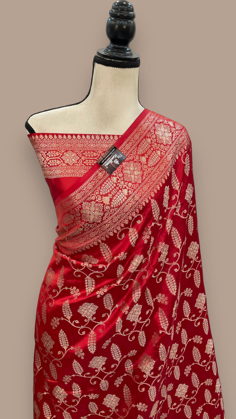 Pure Mango Silk Banarasi Handloom Saree - The Handlooms