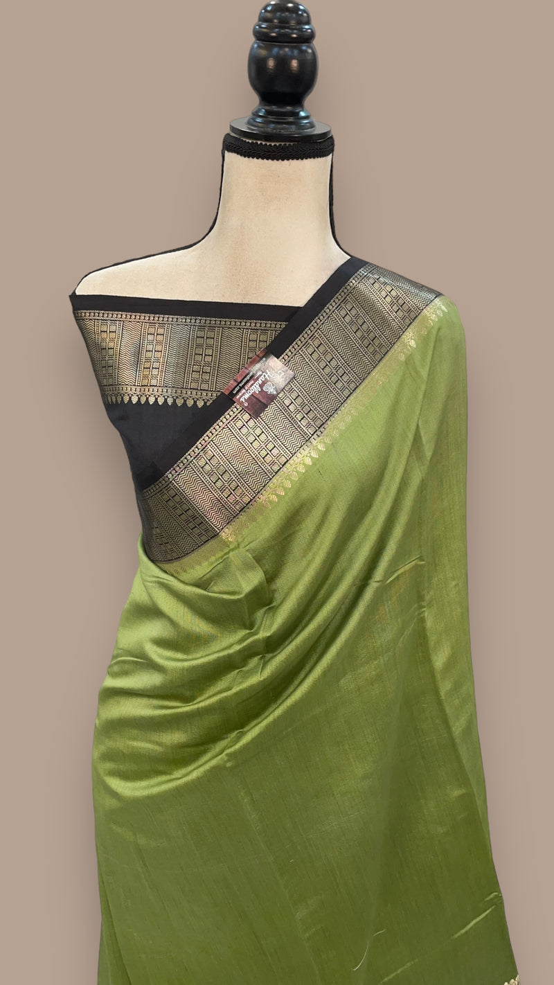 Pure Chiniya Silk Khaddi Handloom Banarasi Saree - The Handlooms
