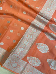 Pure Chiffon Khaddi Banarasi Saree - The Handlooms