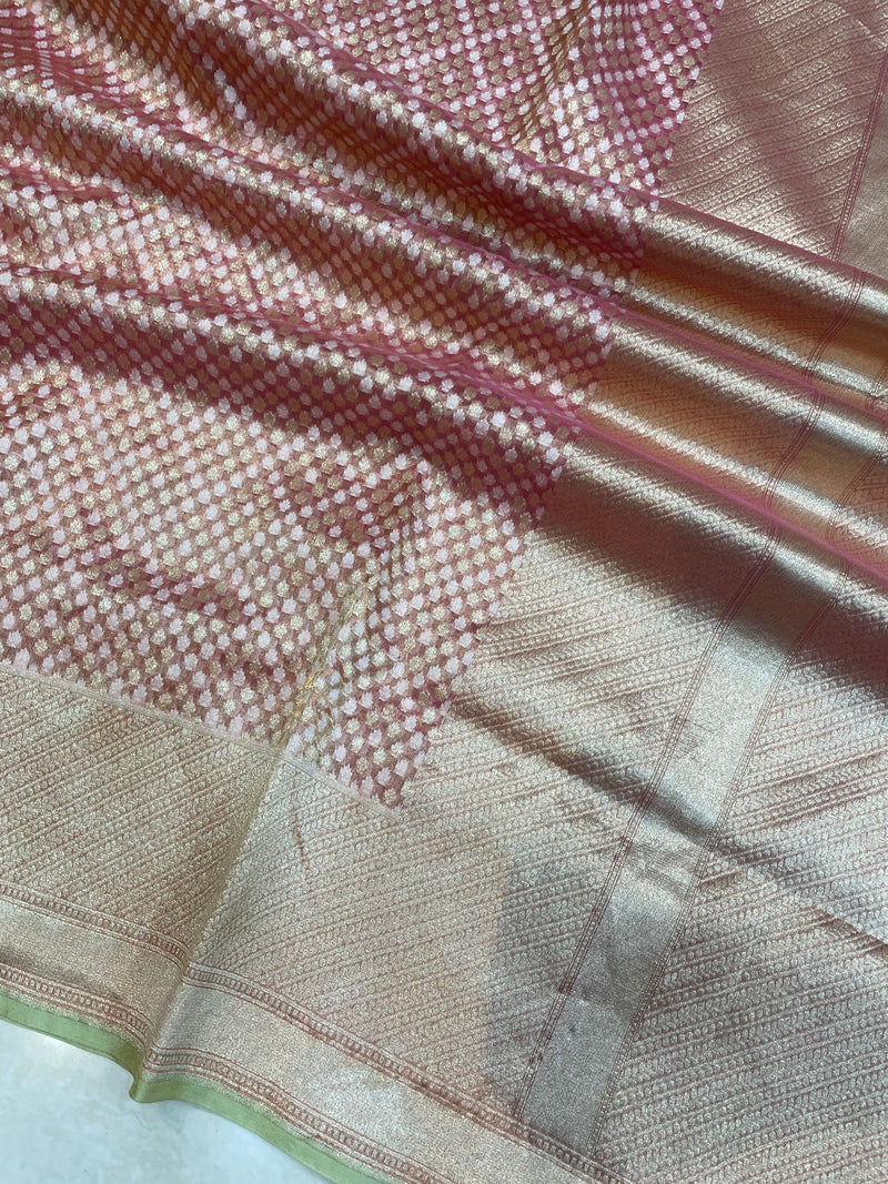 Pure Tissue Reshmi zari Banarasi Saree - The Handlooms