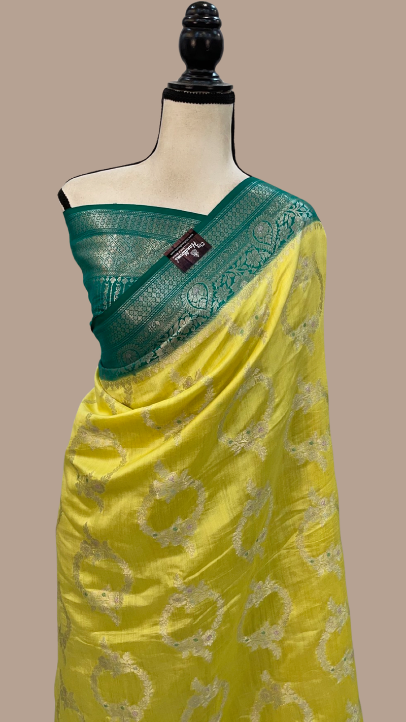 Pure Chiniya Silk Handloom Banarasi Saree - The Handlooms