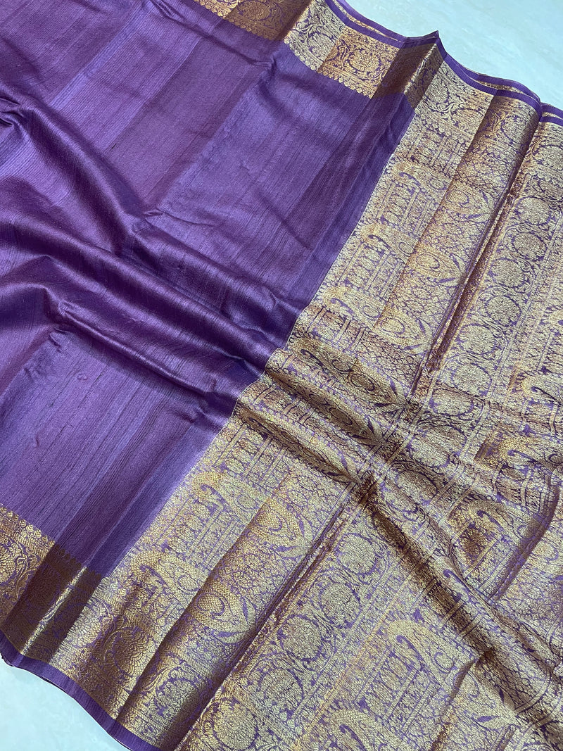Tussar Silk Handloom Banarasi Saree - The Handlooms