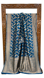 Pure Katan Silk Banarasi Handloom Saree - All over Jaal work - The Handlooms