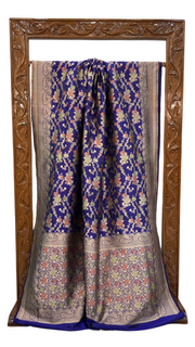 Pure Katan Silk Banarasi Handloom Saree - All over Jaal work - With Meenakari - The Handlooms