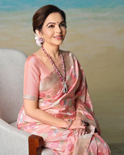 Nita Ambani Pure Katan Silk Banarasi Handloom Saree - All over Jaal work - With Meenakari - The Handlooms