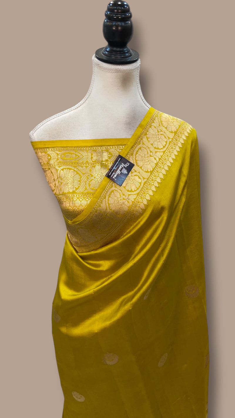 Pure Katan Silk Banarasi Handloom Saree - All Over Kadua Motifs